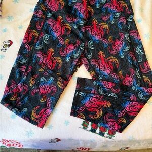 Constantly Varied Gear Women's Leggings - Black, Red, Blue Swirls